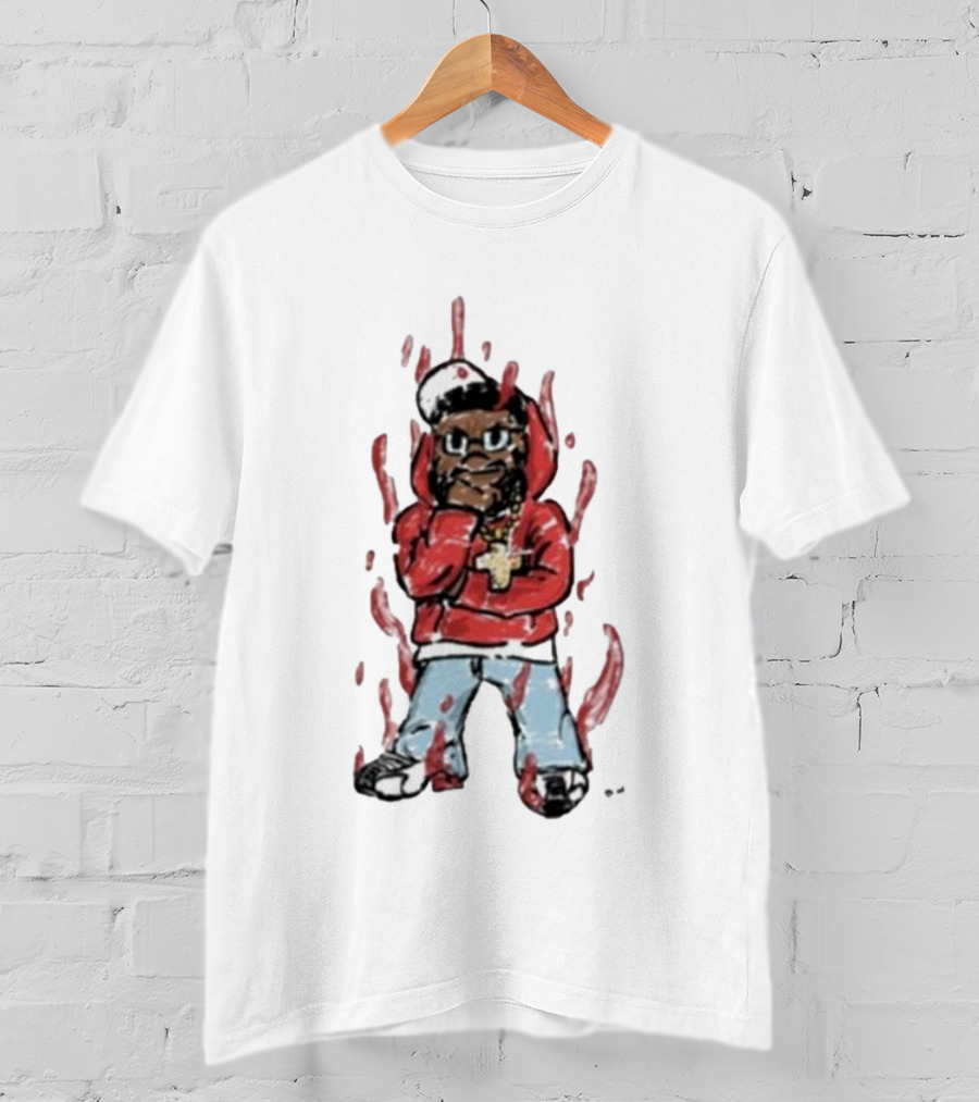 Kendricks Aura Was On Another Level That Nite Red Hoodie Cartoon Character T-Shirt