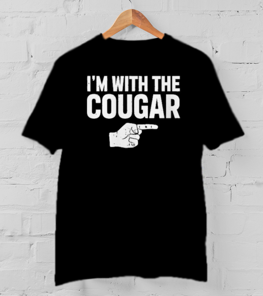 I'm With The Cougar Mark Titus Show Pointing Hand T-Shirt