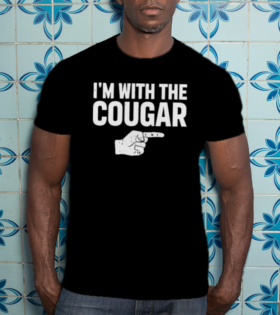 I'm With The Cougar Mark Titus Show Pointing Hand T-Shirt