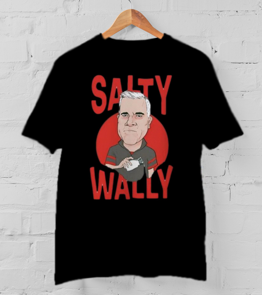 Salty Wally Nationgear Salt Shaker Red Circle Caricature T-Shirt