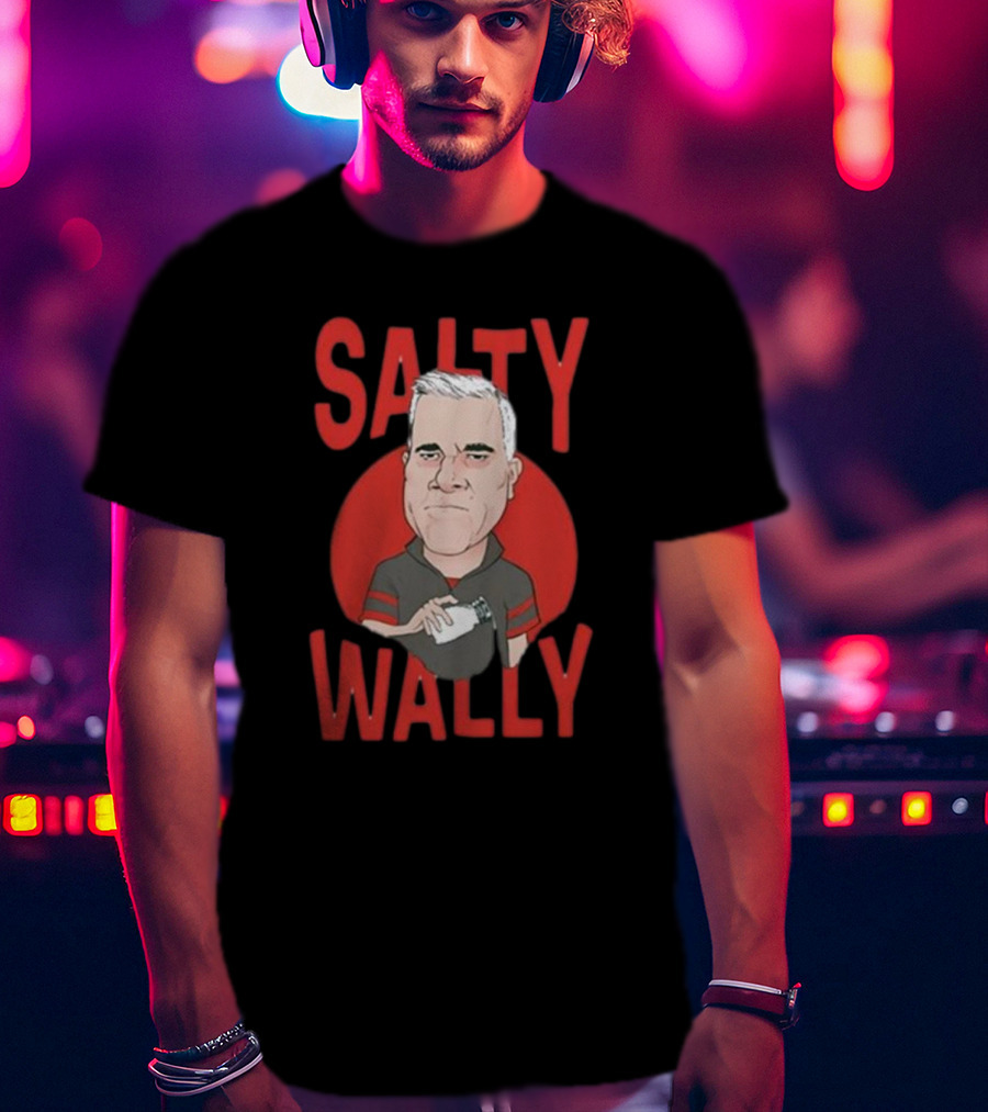 Salty Wally Nationgear Salt Shaker Red Circle Caricature T-Shirt