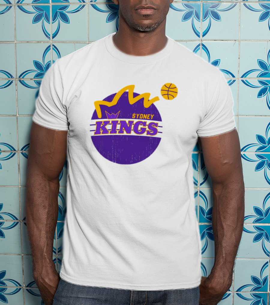 NBL Store Sydney Kings 22-23 Heritage Purple Basketball Logo Crown T-Shirt