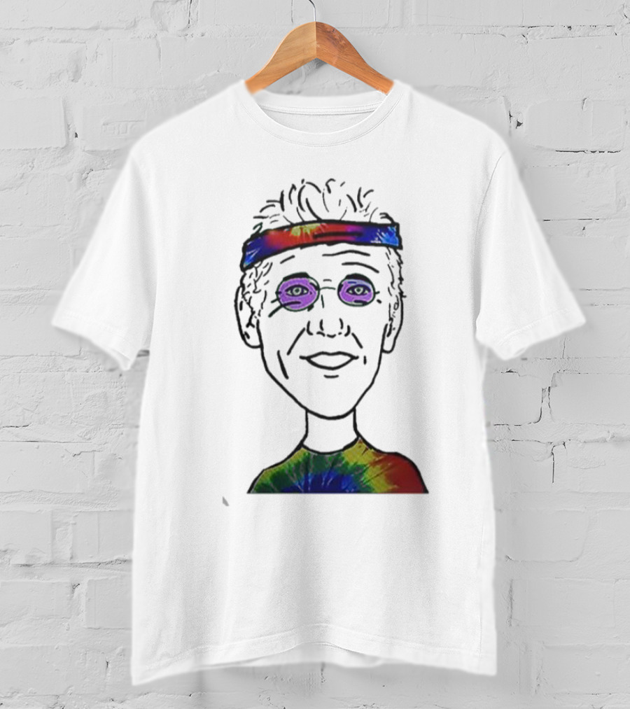 Bill Walton Tie-Dye Headband And Shirt Caricature T-Shirt