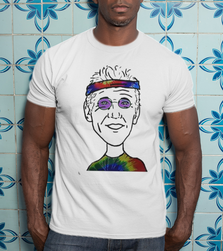 Bill Walton Tie-Dye Headband And Shirt Caricature T-Shirt