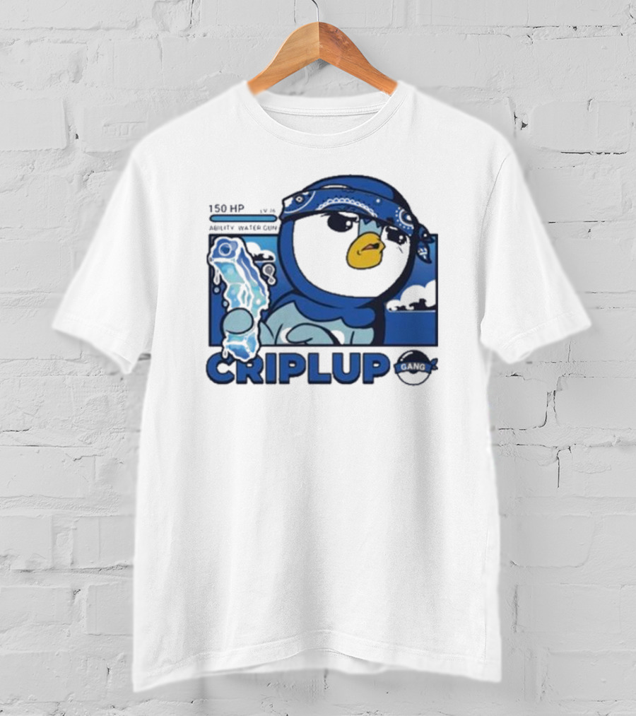 Impjcomics Criplup Comic Blue Bandana Penguin T-Shirt