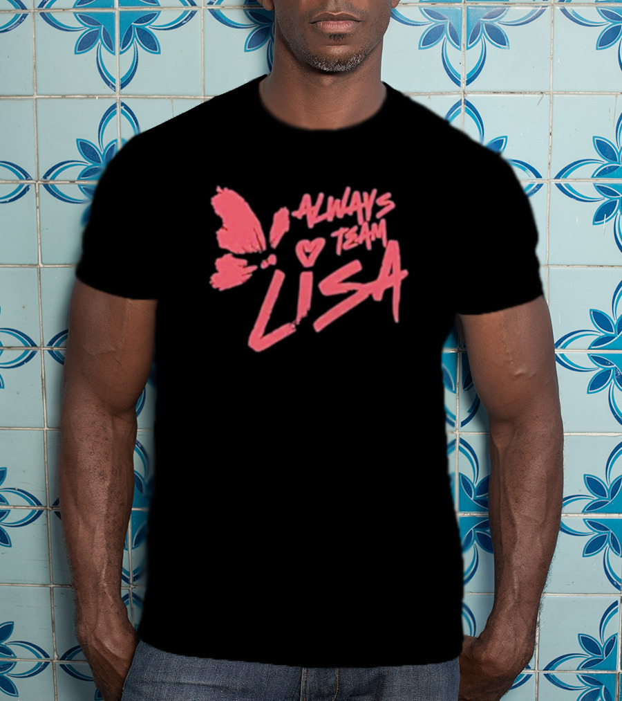 Always Team Lisa Pink Butterfly Heart T-Shirt