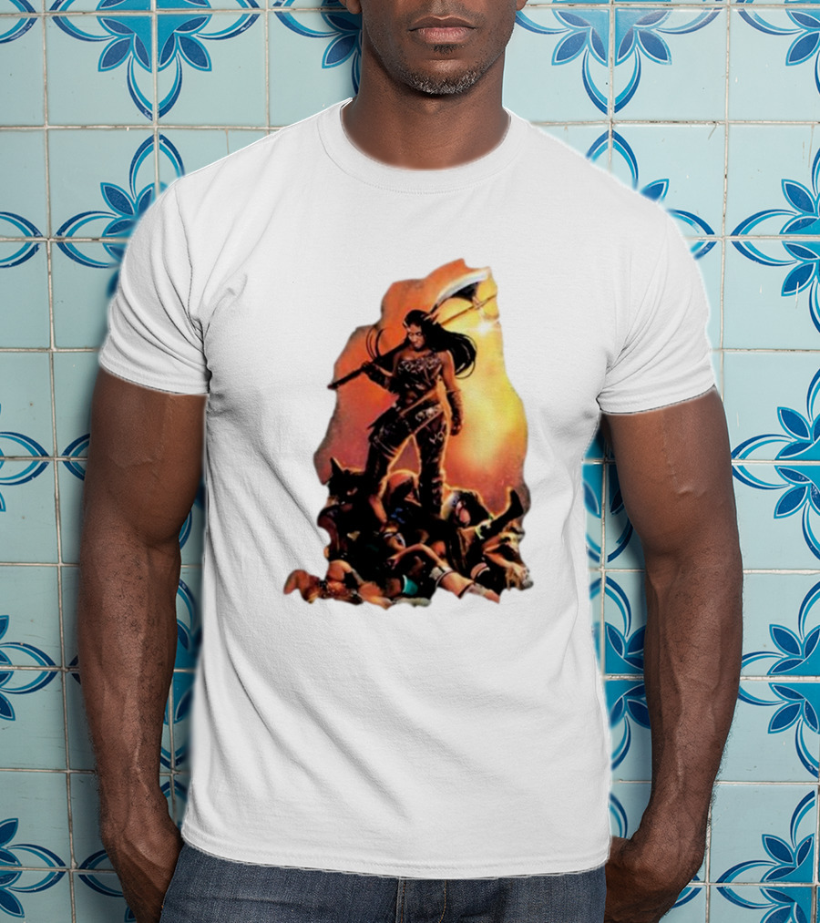 Athena Palmer Warrior Standing Over Fallen Warriors T-Shirt