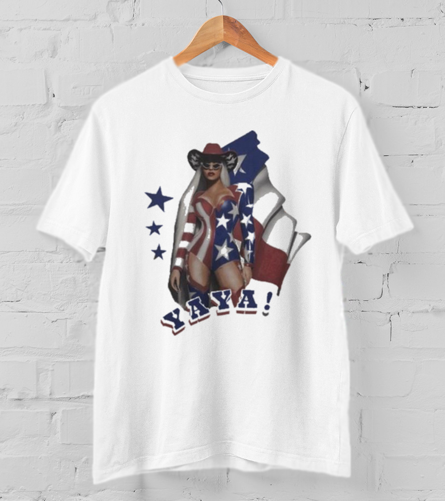 Cowboy Yaya American Flag Stars T-Shirt