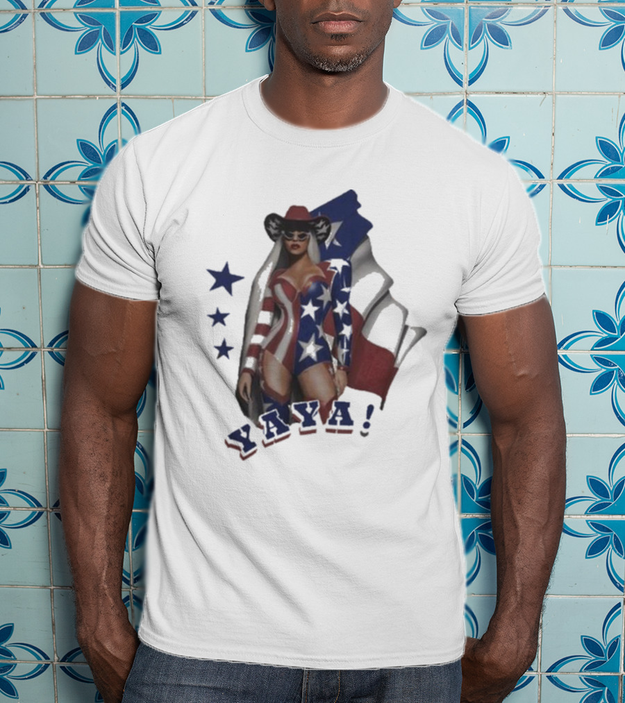 Cowboy Yaya American Flag Stars T-Shirt