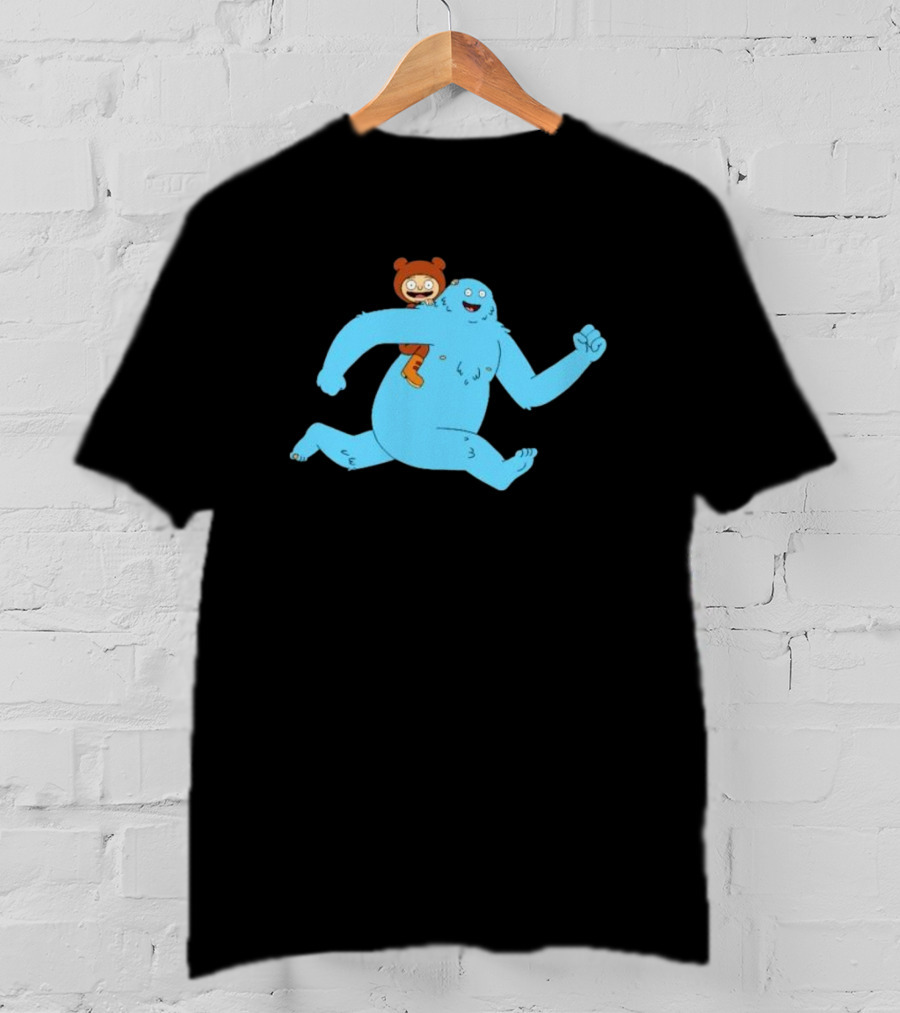 Bigfoot Society The Great North Blue Yeti Cartoon Character T-Shirt