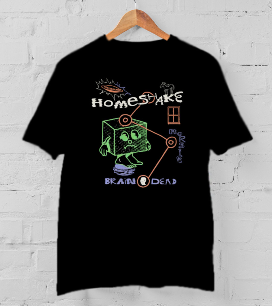 Brain Dead X Homeshake Horsie UFO Cube Brain Connection T-Shirt