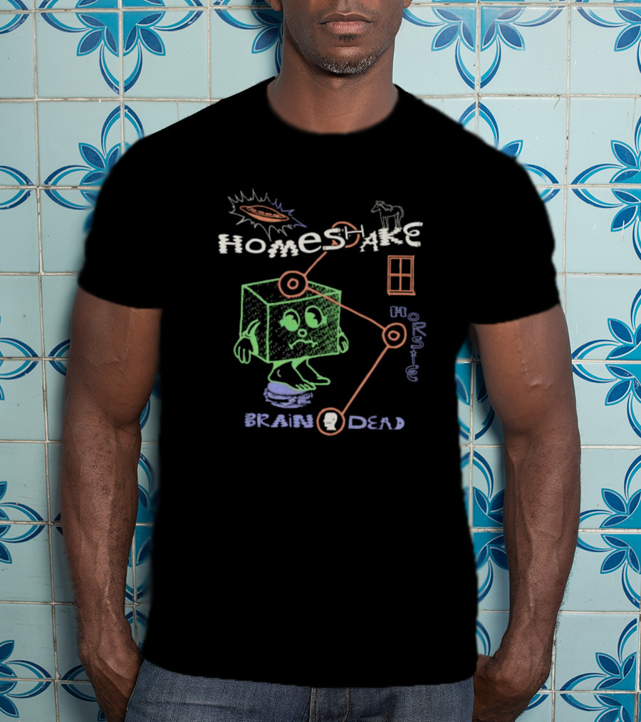Brain Dead X Homeshake Horsie UFO Cube Brain Connection T-Shirt
