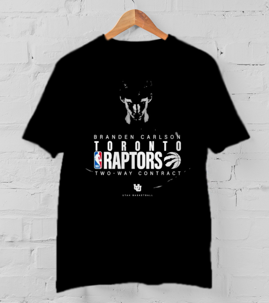 Branden Carlson Toronto Raptors Two-Way Contract NBA Utah Basketball T-Shirt
