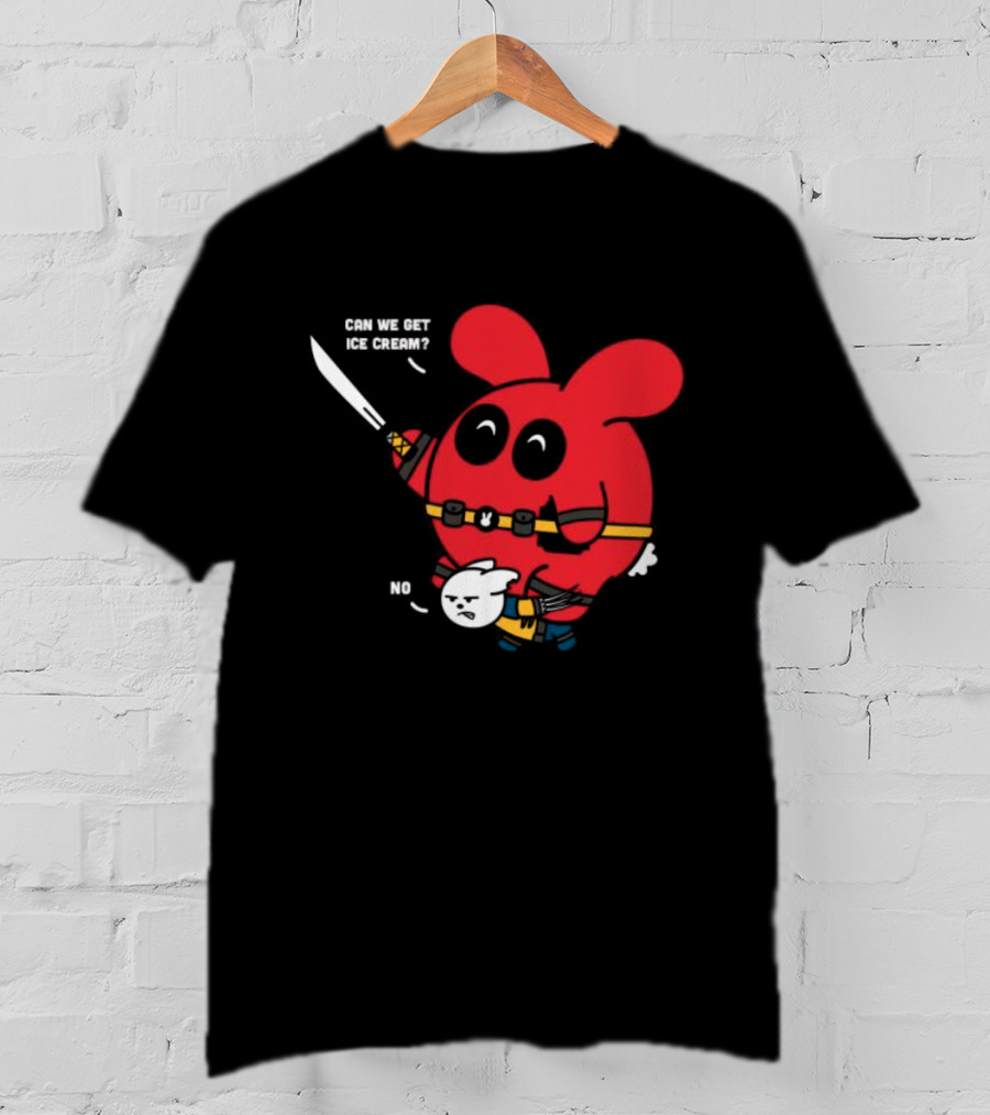 Can We Get Ice Cream No Exclusive Deadpool Rabbit T-Shirt