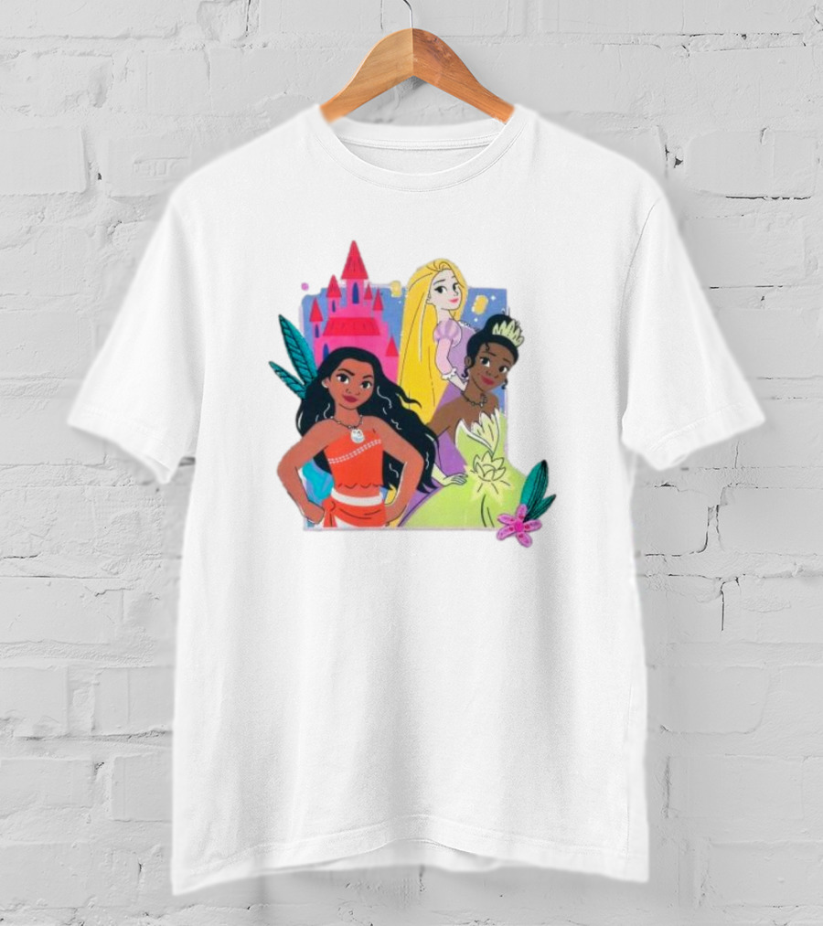 Disney Princess Moana Rapunzel Tiana T-Shirt