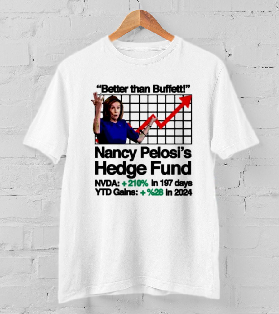 Better Than Buffett Nancy Pelosi's Hedge Fund NVDA Gains 210 Percent YTD T-Shirt