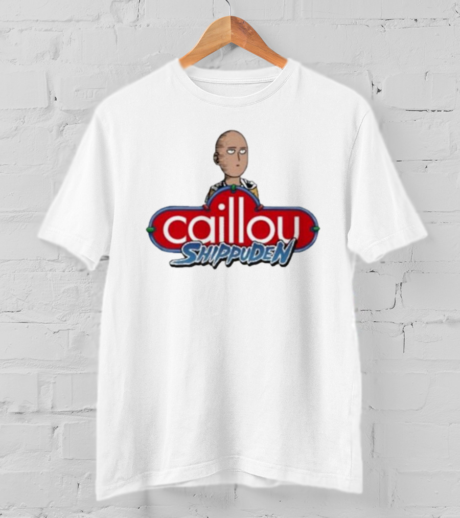 Goofyahhtees Caillou Shippuden Logo Mashup With Bald Character T-Shirt
