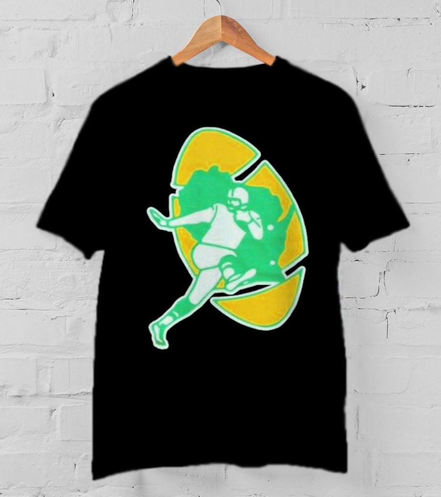 Green Bay Packers Alt Logo 1956 Retro Football Player Emblem T-Shirt