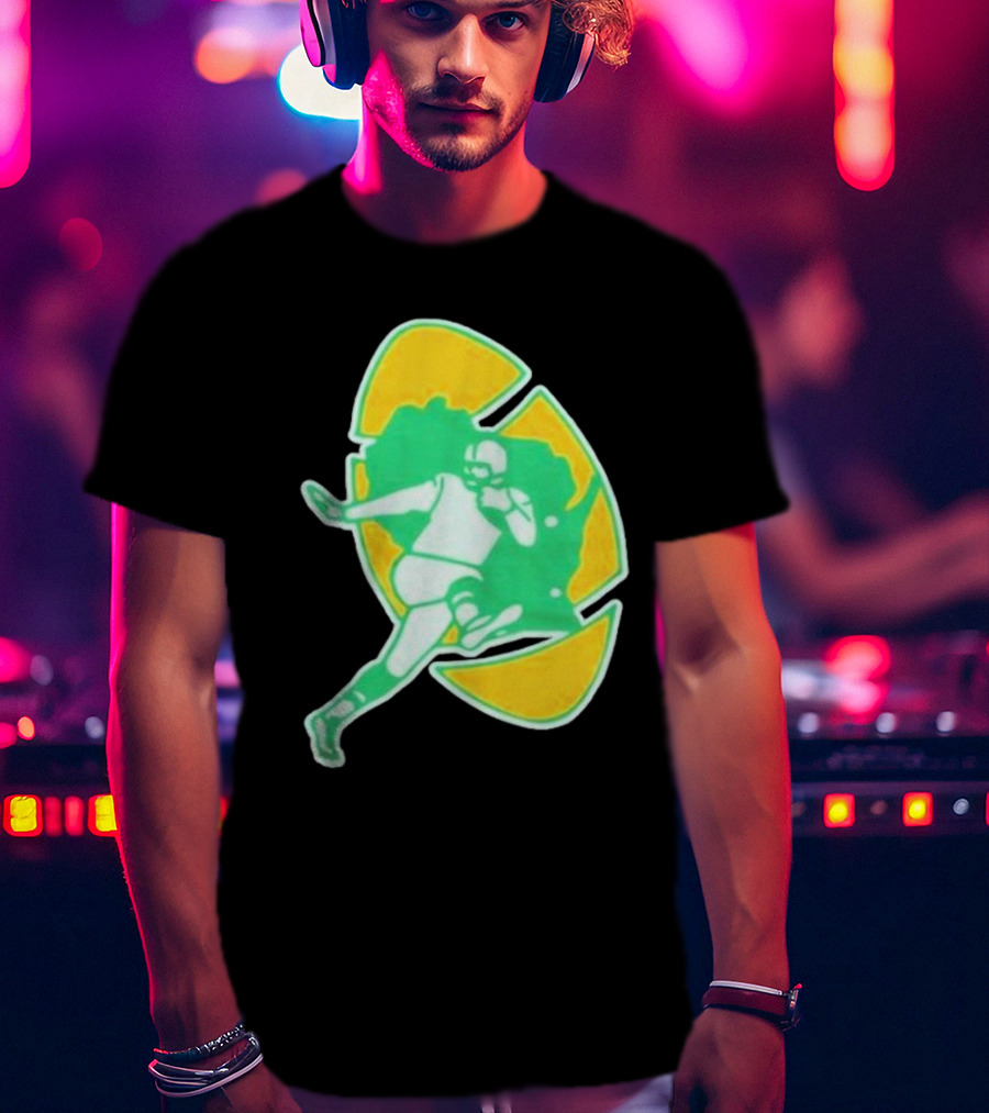 Green Bay Packers Alt Logo 1956 Retro Football Player Emblem T-Shirt