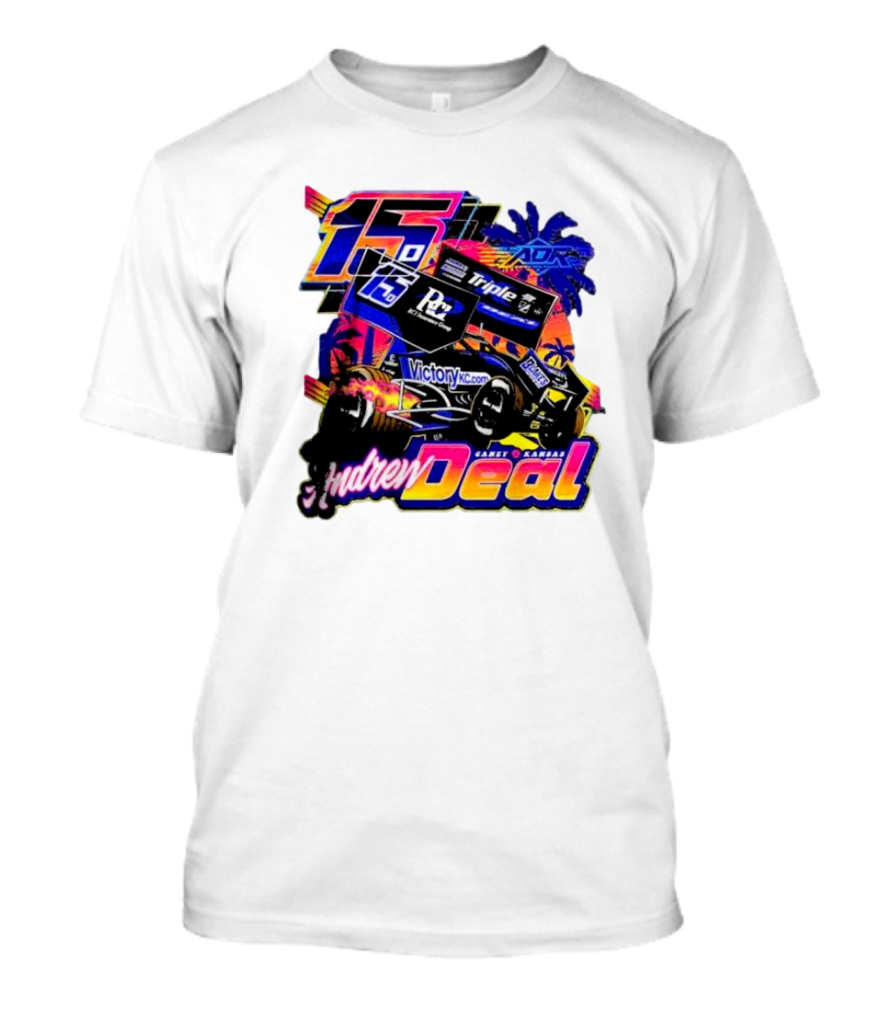 15 Andrew Deal Victory KC Motorsports Caney Kansas Racing T-Shirt
