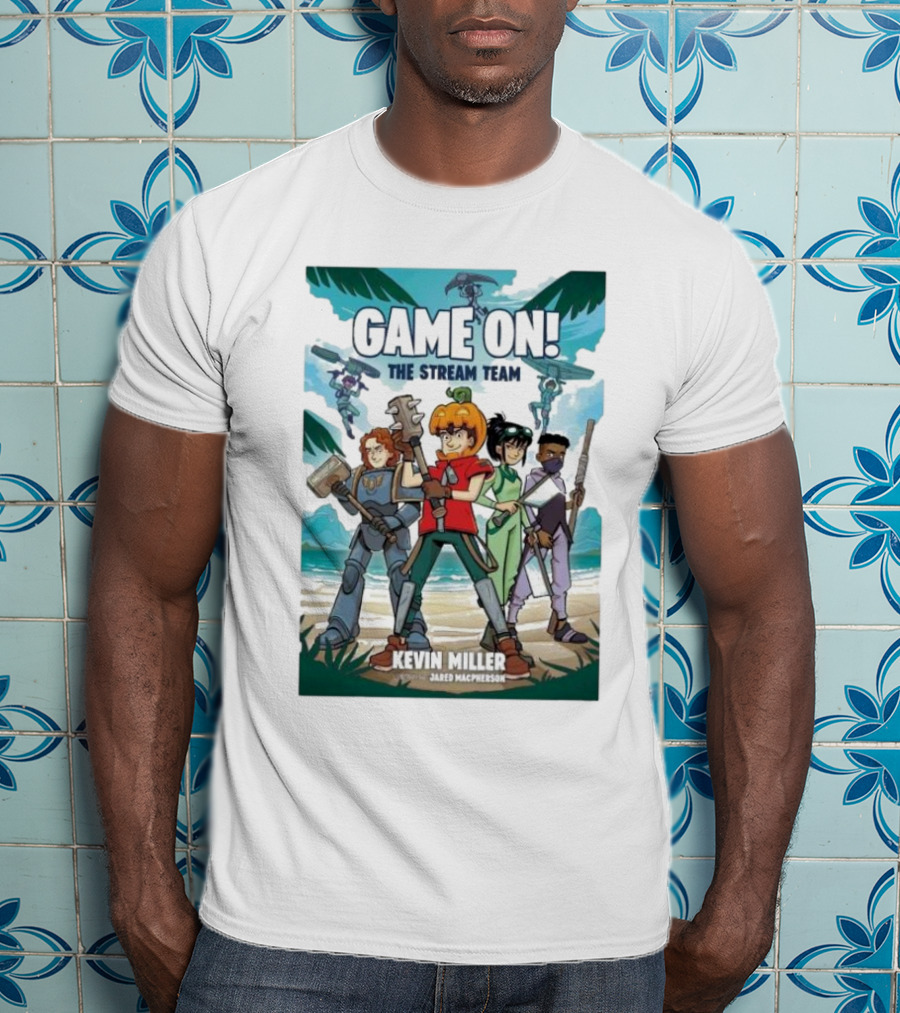 GAME ON THE STREAM TEAM KEVIN MILLER JARED MACPHERSON CHARACTERS PALM TREES ADVENTURE T-Shirt