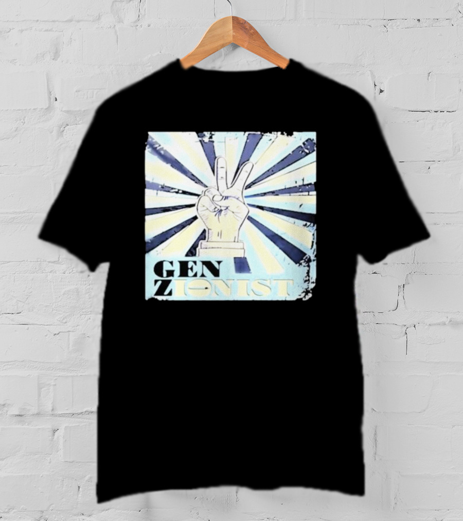 Gen Zionist Peace Sign Victory Hand T-Shirt