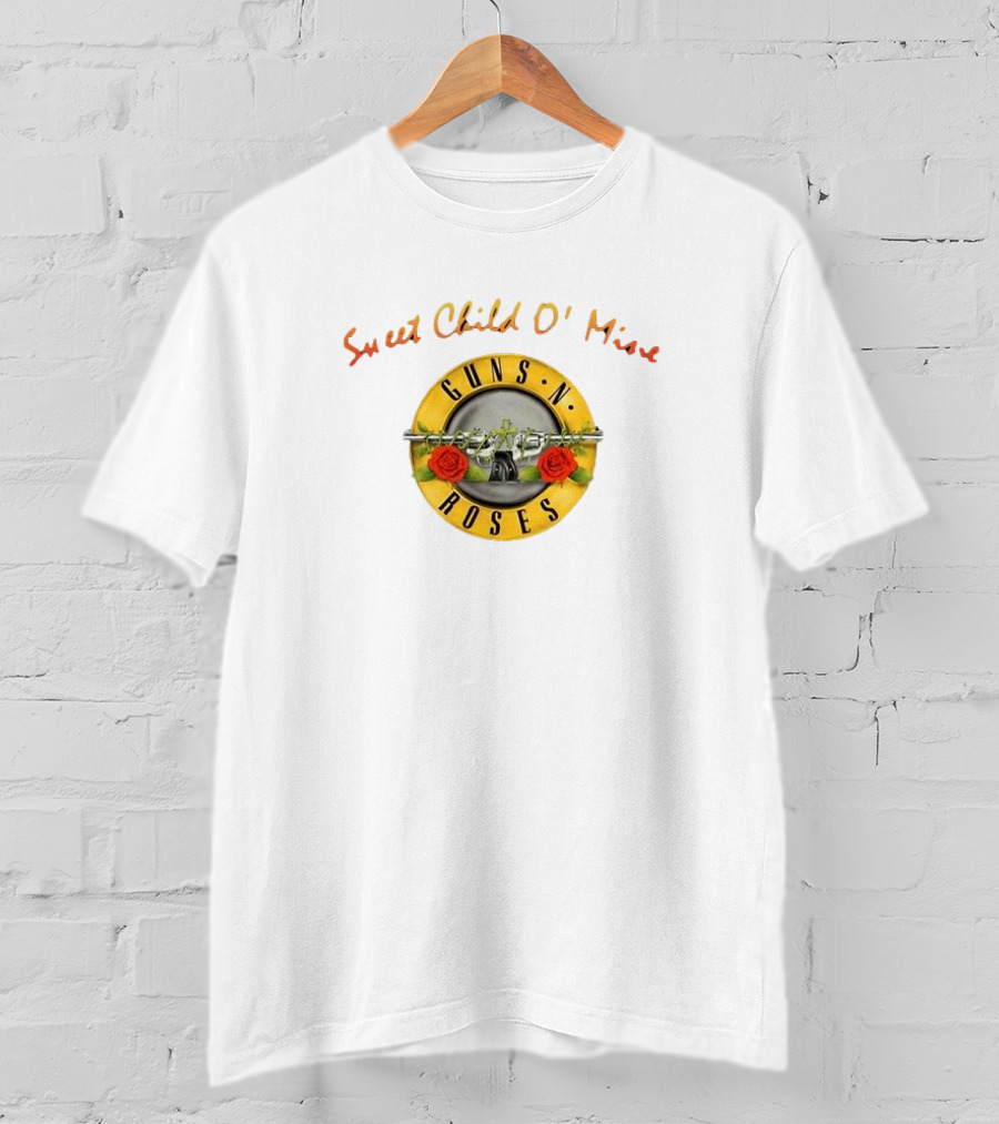 Guns N' Roses Sweet Child O' Mine Circle Logo With Roses And Guns T-Shirt