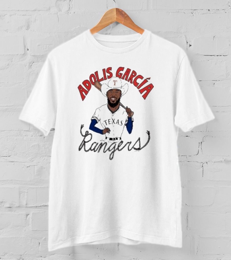 Adolis García Texas Rangers Cowboy Caricature Player T-Shirt
