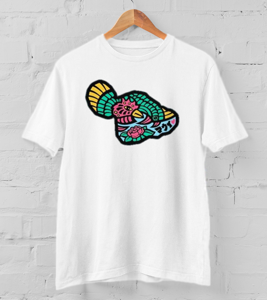 Sumofish Maui Kanji Flower Phoenix T-Shirt