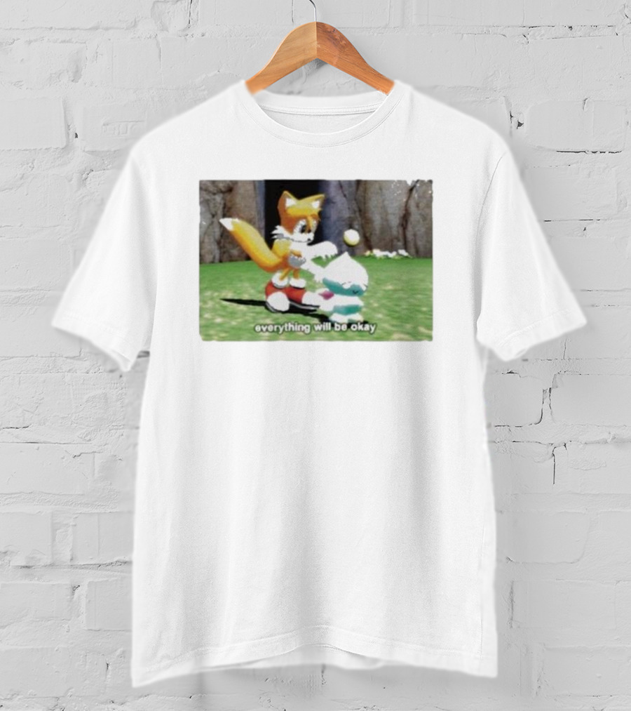 Tails Chao Everything Will Be Okay Game Scene Comfort T-Shirt