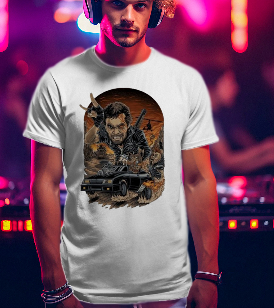 Krisna Okky Mad Max Apocalyptic Road Warrior Scene T-Shirt