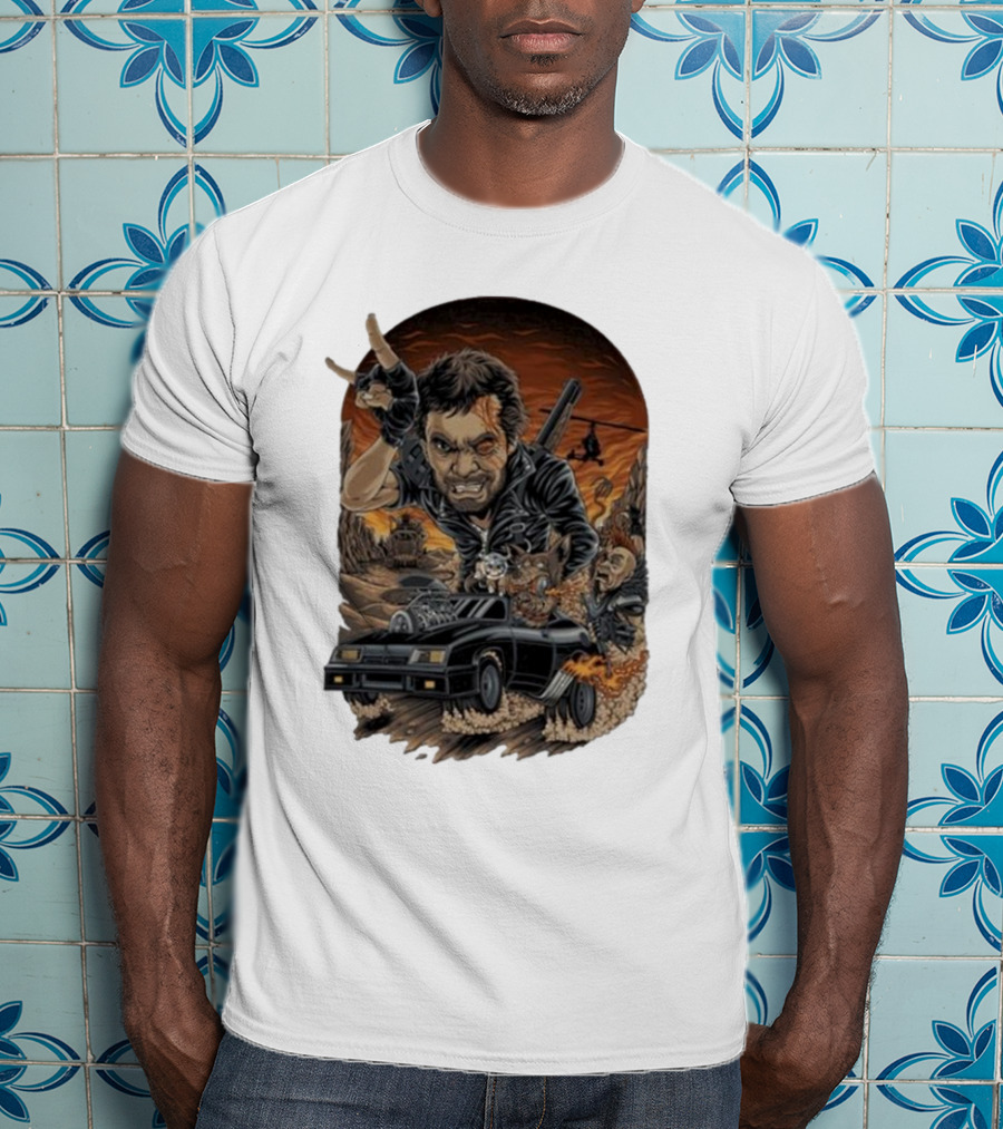 Krisna Okky Mad Max Apocalyptic Road Warrior Scene T-Shirt