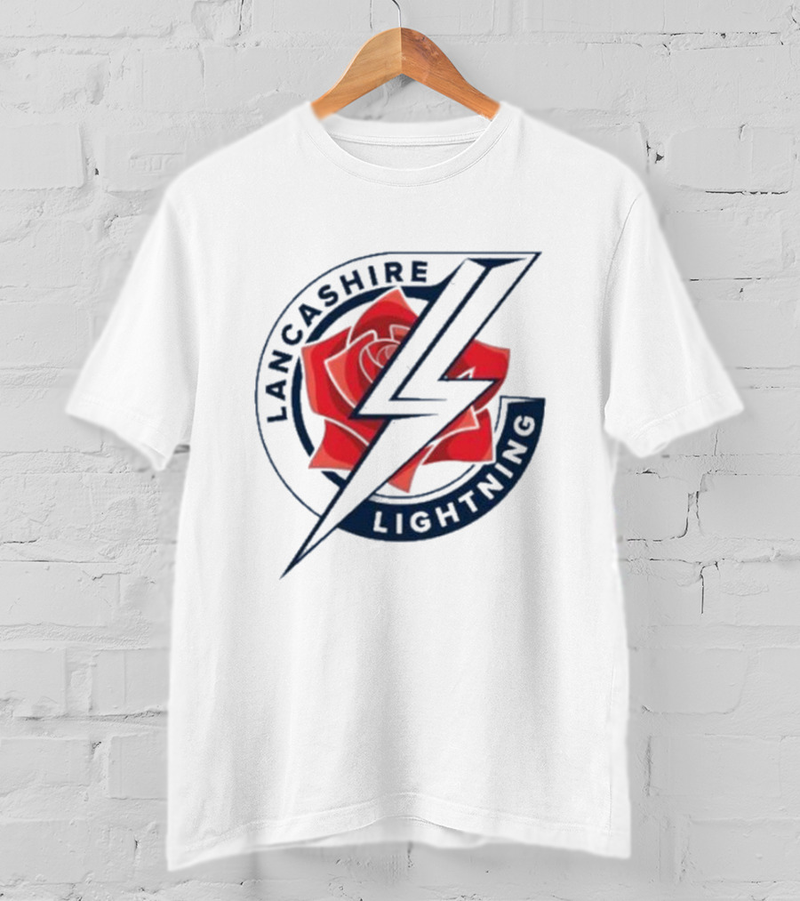 Lancashire Lightning Red Rose Emblem T-Shirt