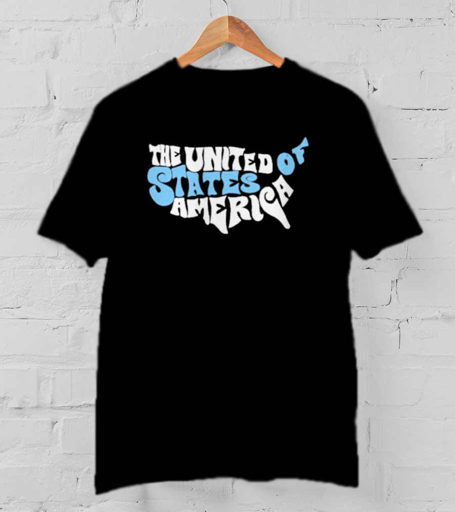 The United States Of America Vintage Map Design Typography T-Shirt