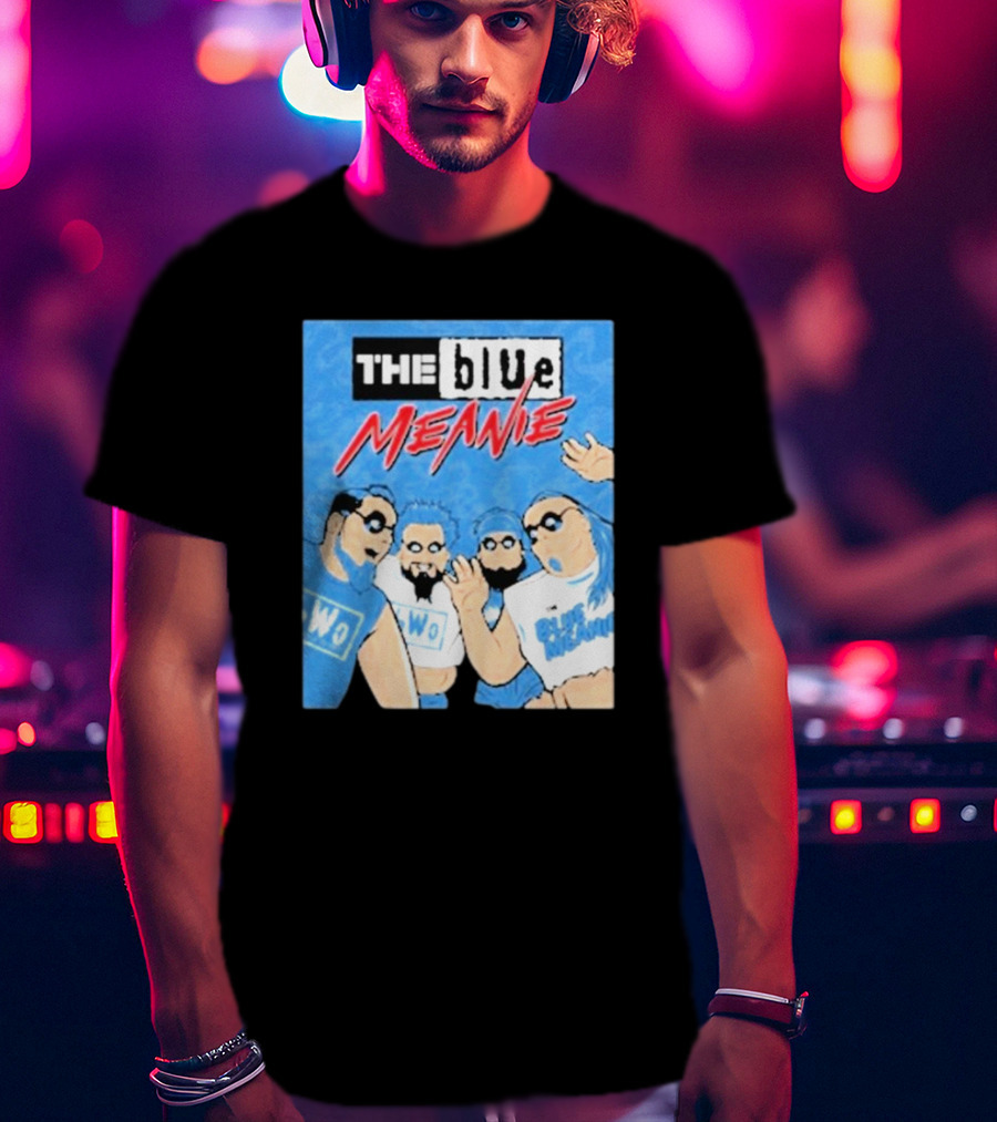 The Blue Meanie NWo Wrestling Comic Style Group T-Shirt