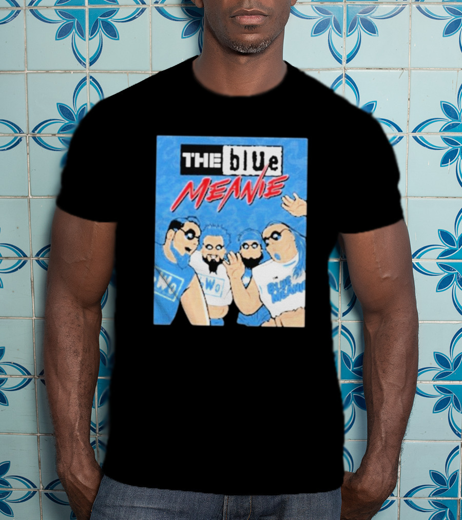 The Blue Meanie NWo Wrestling Comic Style Group T-Shirt