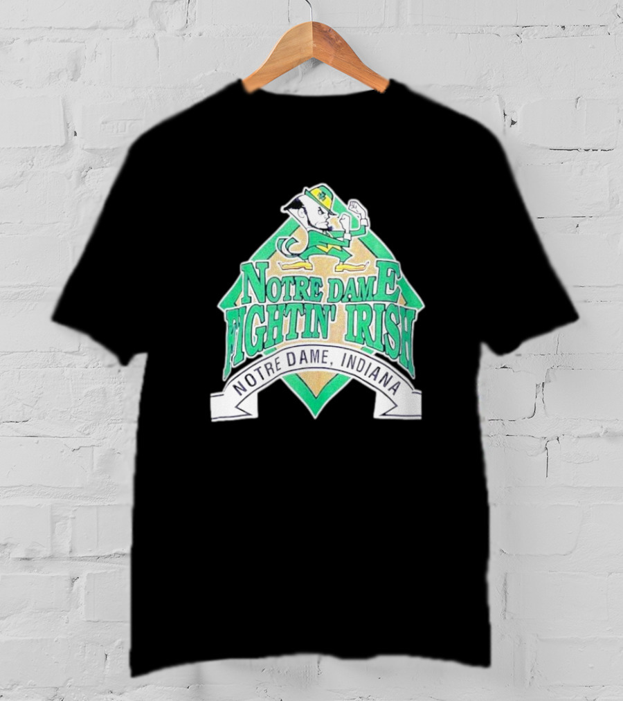 Notre Dame Fightin Irish Notre Dame Indiana Logo With Leprechaun T-Shirt
