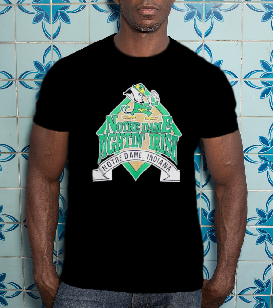 Notre Dame Fightin Irish Notre Dame Indiana Logo With Leprechaun T-Shirt