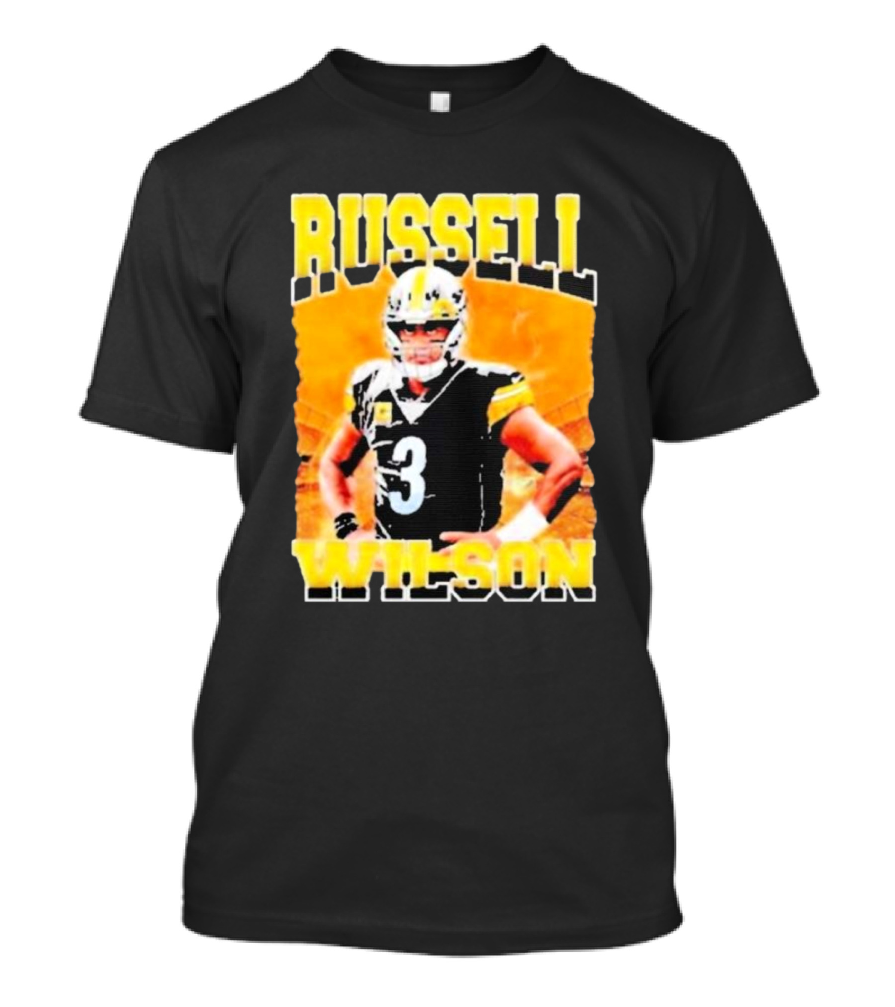 Russell Wilson Vintage Steelers Colors T-Shirt