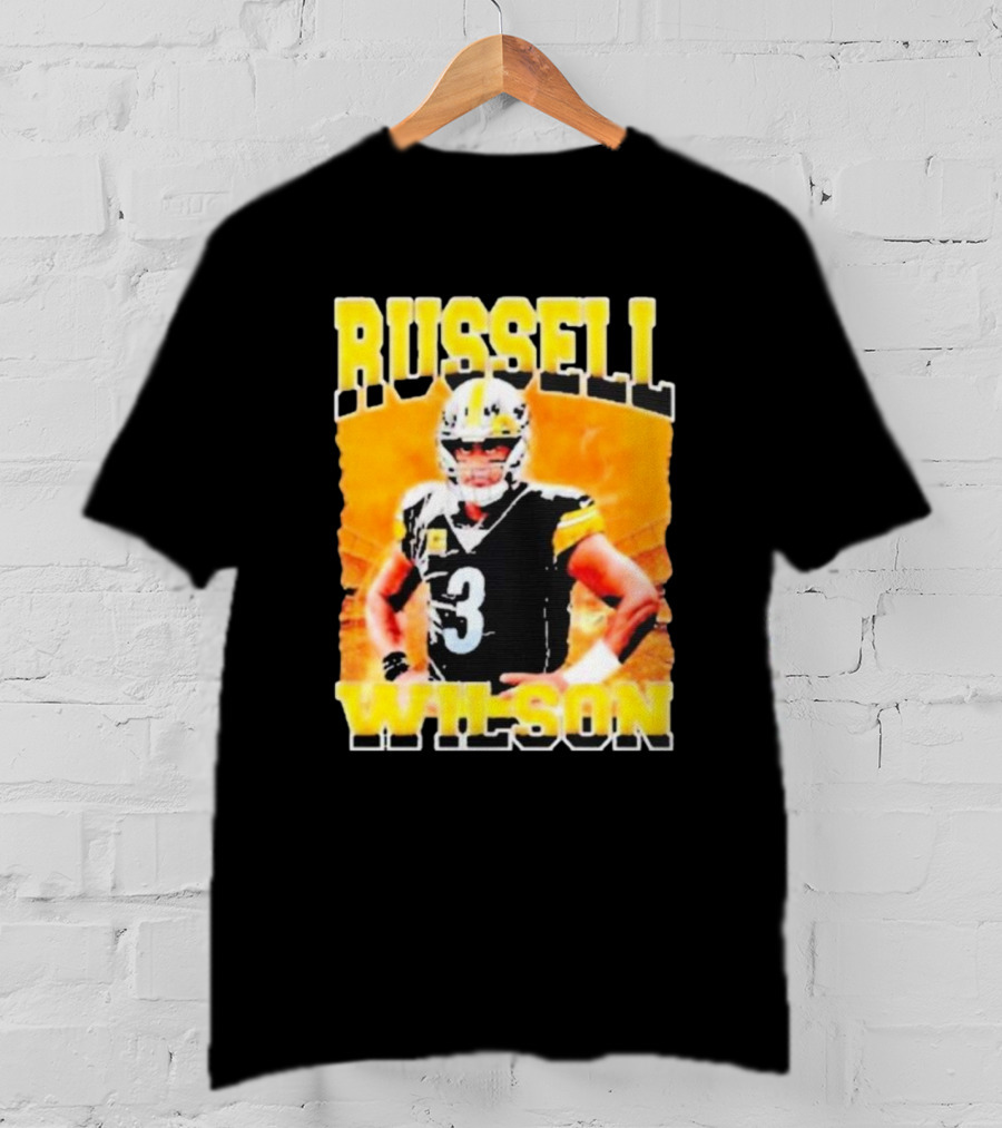 Russell Wilson Vintage Steelers Colors T-Shirt
