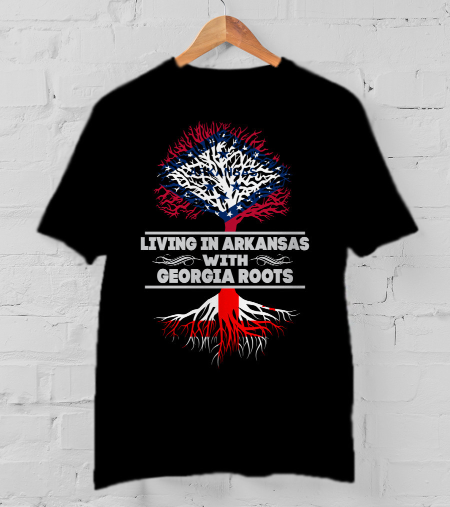 Discover Your Deep Southern Heritage: Living In Arkansas With Georgia Roots Connection T-Shirt