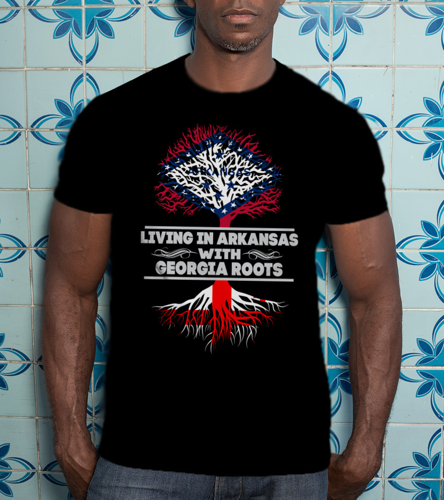 Discover Your Deep Southern Heritage: Living In Arkansas With Georgia Roots Connection T-Shirt