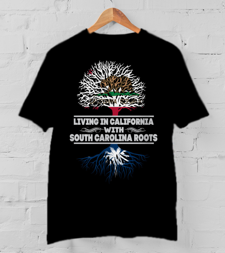 Dual Identity: California Republic Heritage With Deep South Carolina Roots Connection T-Shirt