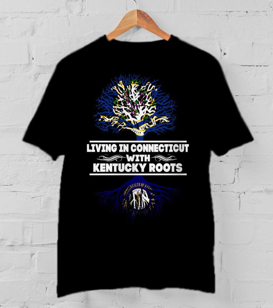 Living In Connecticut With KENTUCKY Roots Commonwealth Connection Tree T-Shirt
