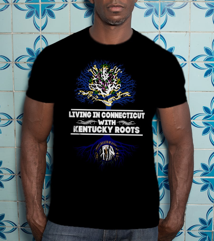 Living In Connecticut With KENTUCKY Roots Commonwealth Connection Tree T-Shirt