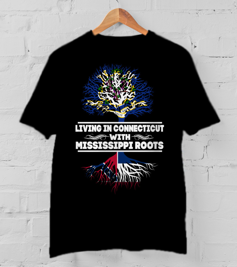 Connecticut Living Deep Mississippi Heritage Roots Tree T-Shirt