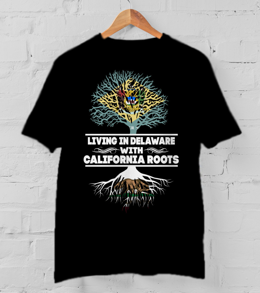 Delaware Life With California Heritage Tree And State Symbols T-Shirt
