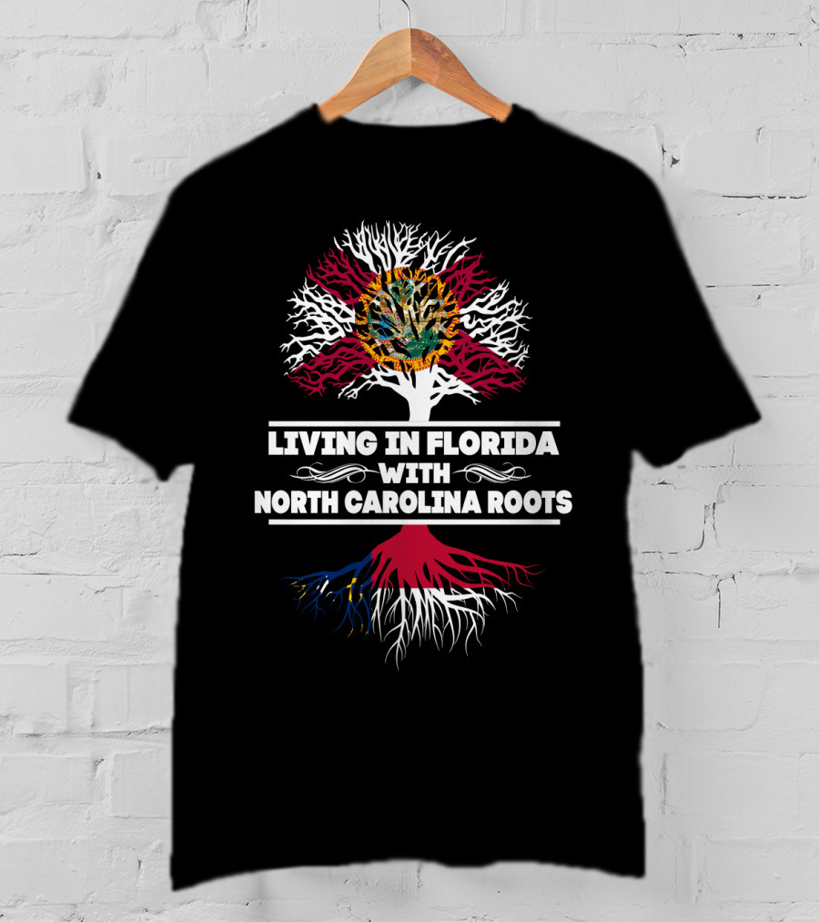 Florida Life With North Carolina Heritage Tree T-Shirt