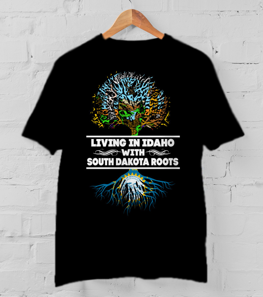 Idaho Residency With Deep South Dakota Heritage Identity Tree T-Shirt