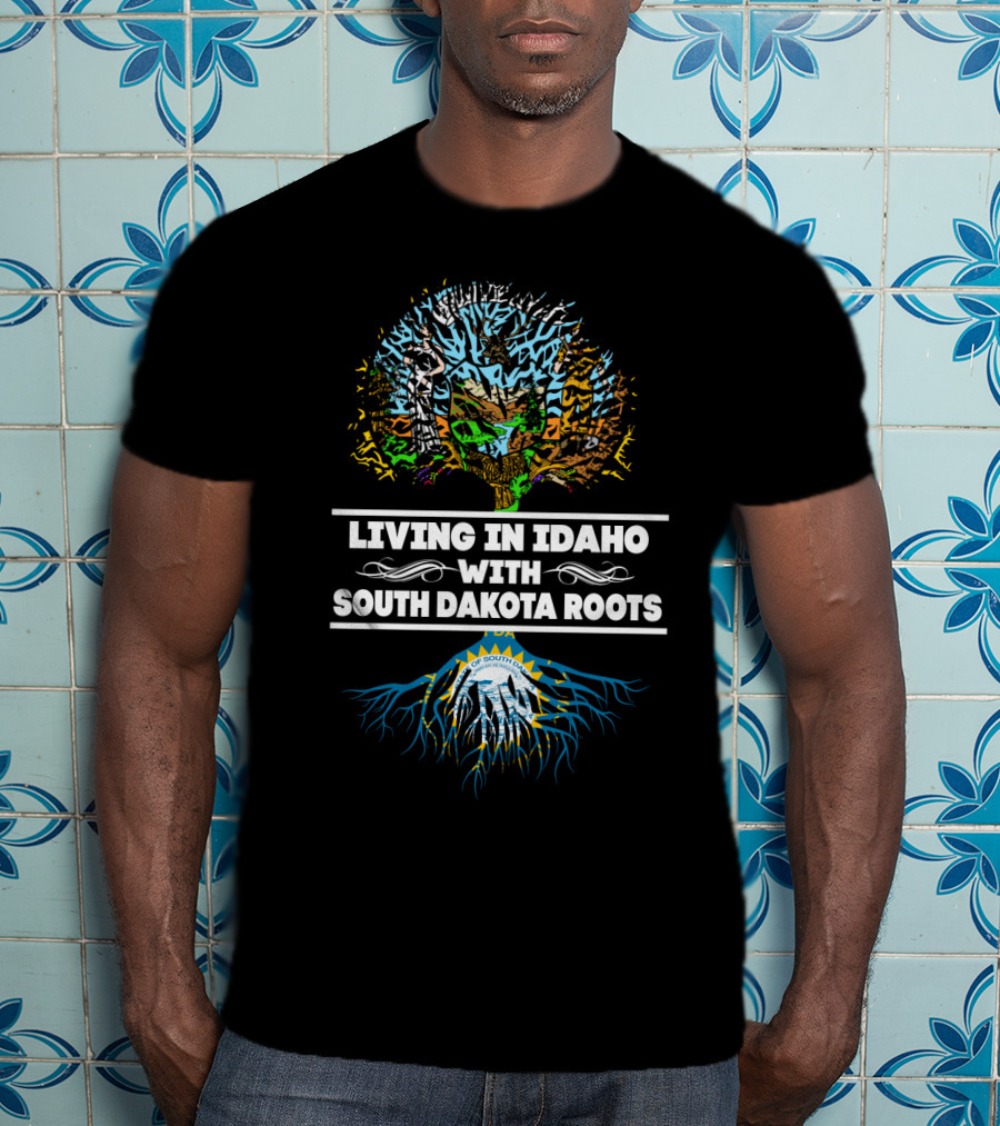 Idaho Residency With Deep South Dakota Heritage Identity Tree T-Shirt